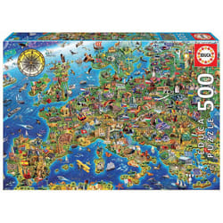 Educa Crazy European Map Jeu de puzzle 500 pièce(s) Cartes