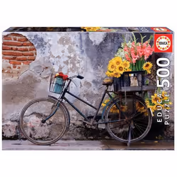Educa 500 Bicyclette avec des fleurs, 500 pièce(s), Paysage, 10 an(s)