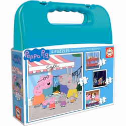 Valise de 4 Puzzle progressifs Peppa Pig