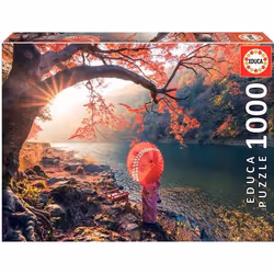 Educa 1000 Lever de soleil sur le fleuve Katsura, Japon, 1000 pièce(s), Paysage, 12 an(s)