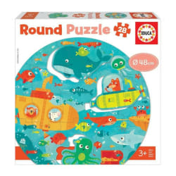 Puzzle de 28 pièces rond sous la mer Educa