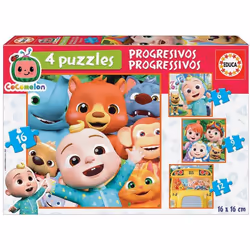 Puzzle évolutif Cocomelon 6-9-12-16 pièces - Ocio Stock