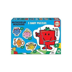 Puzzle Baby Monsieur Madame - EDUCA - 5 puzzles progressifs de 3 à 5 pièces