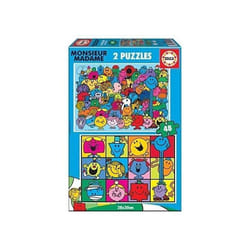 Puzzle 2x48 Monsieur Madame - EDUCA - Dessins animés et BD - Mixte - 3 ans et plus