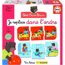 Jeu dapprentissage - EDUCA - JAssocie Les Séquences Logiques - Petit ours brun