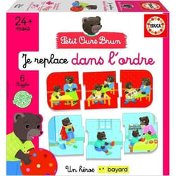 Jeu dapprentissage - EDUCA - JAssocie Les Séquences Logiques - Petit ours brun
