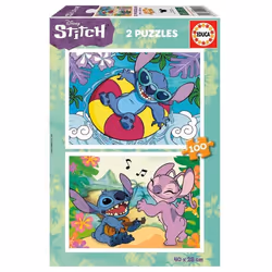 Puzzle - EDUCA - 19998 - 2 x 100 pièces - Dessins animés - Mixte - 6 ans et plus
