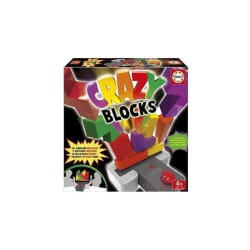 Jeu d'adresse - EDUCA - CRAZY BLOCKS - 15 blocs colorés - a partir de 4 ans - 2 joueurs ou plus