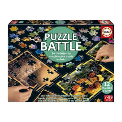 Puzzle - EDUCA - Battle Jr Natura - 12 puzzles - 42 pieces - Theme nature - Pour enfants a partir de 7 ans
