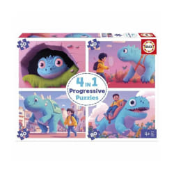 Educa Set de 4 Puzzles Friendly Dinosaurs