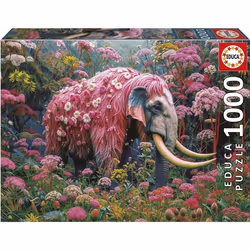 Puzzle - EDUCA - Éléphant Fleuri - 1000 pièces - 48x68 cm - Pour adultes - Animaux
