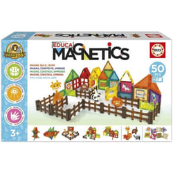 Magnetics Parc Zoo - Jeu de construction - EDUCA - 50 pièces magnétiques 4 animaux 8 cartes - Dès 3 ans