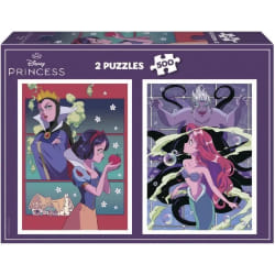 EDUCA BORRAS Puzzles 2 X 500p Méchants et Princesse Disney