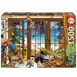 Puzzle - EDUCA - Fenetre de lObservateur dOiseaux - 1500 pièces - 85 x 60 cm - Pour adultes
