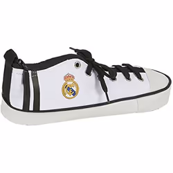 Sac à bandoulière - SAFTA - Real Madrid - Blanc/Noir - Compartiment zippé - Taille réelle chaussures