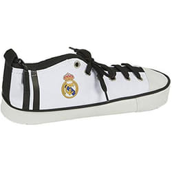 Sac à bandoulière - SAFTA - Real Madrid - Blanc/Noir - Compartiment zippé - Taille réelle chaussures