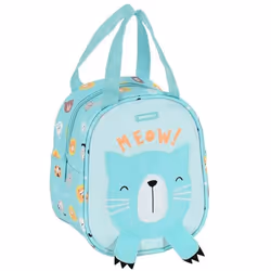 Sac goûter isotherme Chat 22 CM - Blanc - Enfant - Synthétique