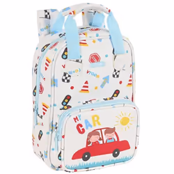 Sac à dos - CMP - My Car - 28 CM - Blanc - Haut de gamme - Maternelle