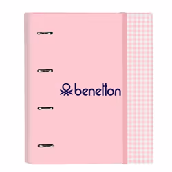 Classeur - Safta - 512253666 - 4 Ani 35 mm - Recharge Benetton Vichy - Multicolore