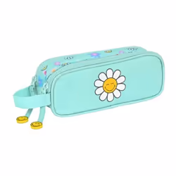Trousse décolier - Smiley - Summer fun - Turquoise - Polyester 300D - 2 Compartiments