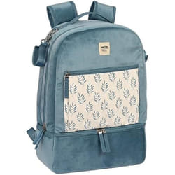 Safta sac accessoires pour bébé Leaves Turquoise (30 x 43 x 15 cm)