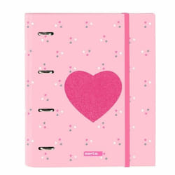 Reliure à anneaux - Safta - Love Yourself - A4 - Rose - Polyester 300D - 80 g/m²