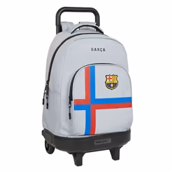 F.C. Barcelona Cartable à roulettes Gris (33 x 45 x 22 cm)