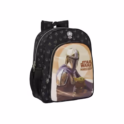 Sac à dos - Safta - Star Wars The Mandalorian - 38 cm - Bretelles rembourrées - Poches latérales