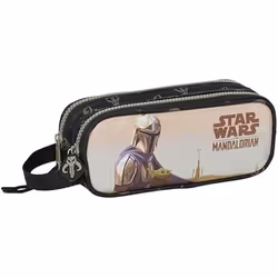 Trousse double - SAFTA - The Mandalorian - Multicolore - Licence Star Wars - Mixte