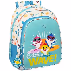 Baby Shark Cartable Surfing Bleu Blanc 27 x 33 x 10 cm