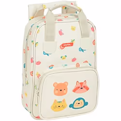 Safta Sac à dos enfant Cabecitas Crème 20 x 28 x 8 cm