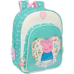 Sac à dos scolaire - SAFTA - PEPPA Pig Pretty Flowers - Rose - Fleurs - Adaptable au chariot