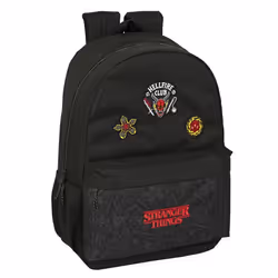 Sac à dos enfant - Safta - Stranger Things - Adaptable trolley - Noir/Rouge - 30x46x14cm