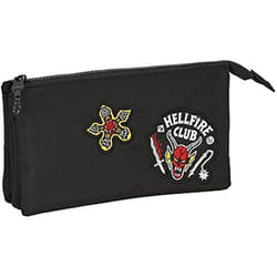 safta Stranger Things Trousse Triple Trousse pour Enfant idéale pour Les Enfants dâge Scolaire Confortable et Polyvalent