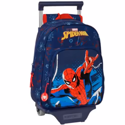 Spider-Man Cartable à roulettes Neon Blue marine 27 x 33 x 10 cm
