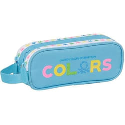 Benetton Trousse Fourre-Tout Double Spring Bleu ciel 21 x 8 x 6 cm