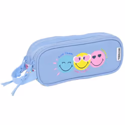 Trousse rectangulaire Smiley World Heureux 21 CM - 2 cpt