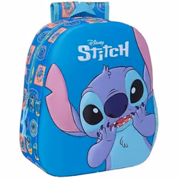 STITCH - Sac à dos décole avec design 3D adaptable au chariot idéal pour les enfants de différents âges confortable et