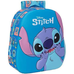 STITCH - Sac à dos décole avec design 3D adaptable au chariot idéal pour les enfants de différents âges confortable et