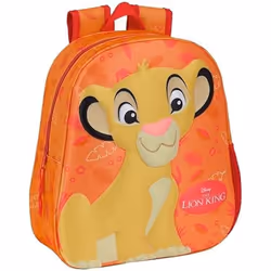 Sac à dos décole - Safta - EL REY LION - Design 3D - Orange - Adaptable au chariot