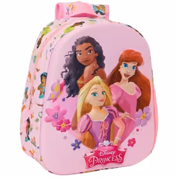 Sac à dos - Disney - Princesses 3D - 33 CM - Haut de Gamme - Maternelle