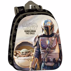 Sac à dos 3D - Safta - Star Wars The Mandalorian - Marron - 27x10x33cm - Garçon