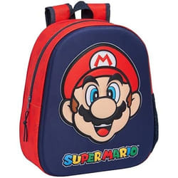 Sac à dos décole SUPER MARIO - Design 3D - Adapté au chariot - Enfant - Rouge