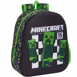 Sac à dos - MINECRAFT - 3D Maternelle - 33 CM - Vert - Mixte