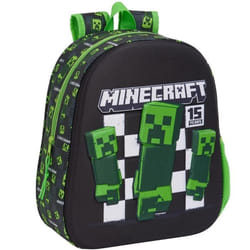 Sac à dos - MINECRAFT - 3D Maternelle - 33 CM - Vert - Mixte