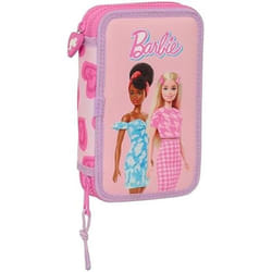Safta Barbie Love - Trousse Scolaire pour Enfant avec 28 Outils Inclus Pratique et Polyvalente qualité et résistance 125 x 4 x