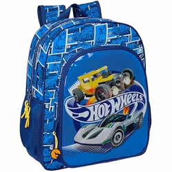 Sac à dos scolaire - SAFTA - Hot Wheels Sonny - Bleu - Adaptable au chariot - Confortable