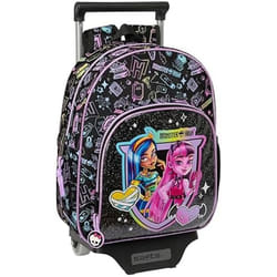 Monster High Cartable à roulettes Noir 28 x 34 x 10 cm