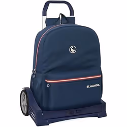 El Ganso Cartable à roulettes Classic Bleu 32 x 14 x 43 cm