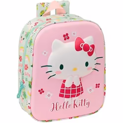 Sac à dos de crèche 3D Hello Kitty - SAFTA - Rouge - Adapté au chariot